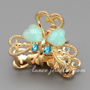 Special hair claw decorated with nice  resin & rhinestone