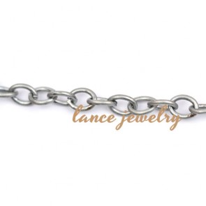 Wholesale big-sized circular iron chain,white or gold