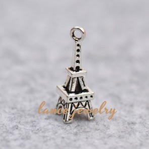 Fashion Eiffel Tower Engraved Alloy Zinc Pendant