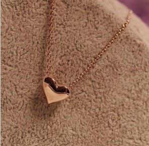 hot sale alloy cute heart pendant necklace