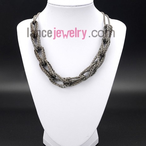 Silver metal chain necklace