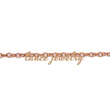 Cheap good quality single water wave copper chain in white or gold