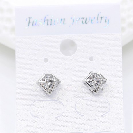 New High-end Korean Jewelry Diamond Earrings Pierced Earrings Zircon Crystal Wholesale Earrings 