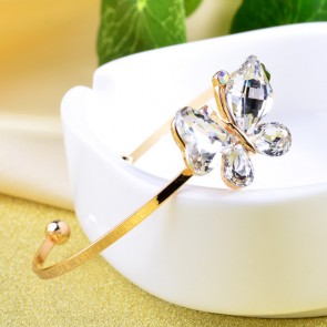 Authentic Korean Fashionable Color Retention Bracelet Crystal Butterfly Pendant Bracelet