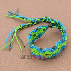 Mix color weaving cord bracelet