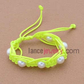 High quality pearl parts weaving bracelet