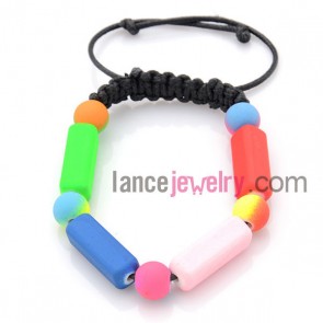 Colorful acrylic bead bracelet