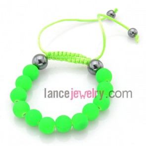 Striking green color bracelet 