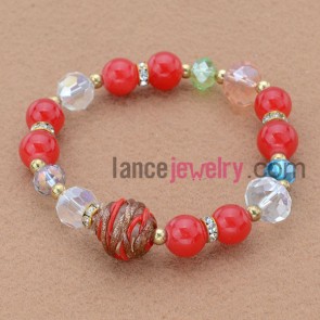 Fantastic style,alloy&rhinestone bead bracelet.