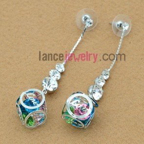 Colorful series earrings with alphabet
