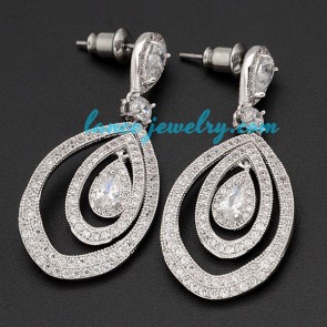 Charming droplets shape alloy earrings