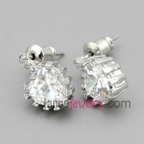 Shiny heart shape earrings