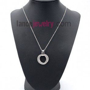 Popular necklace with simple circle model pendants