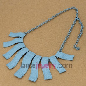 Cute blue girl series sweater chain necklace 