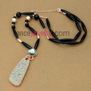 Cool series sweater chain necklace with a big size pendant