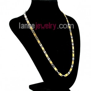 Exqusite Two Tone Stainless Steel Necklace Chain