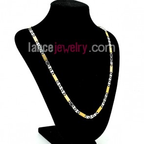 Two Tone Stainless Steel Necklace and Bracelet set