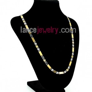 New Two Tone Stainless Steel Necklace and Bracelet set
