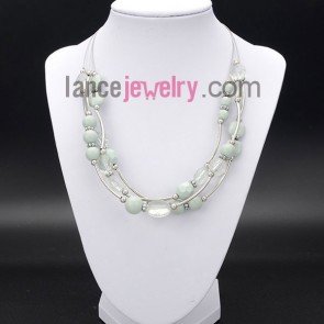Dream necklace with transparent crystal beads and acrylic

