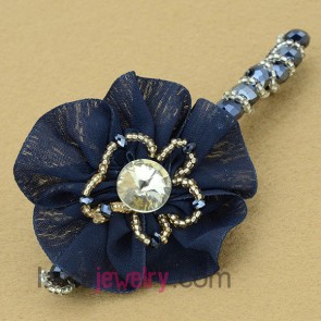 Fashion blue color flower model decoration hair clip