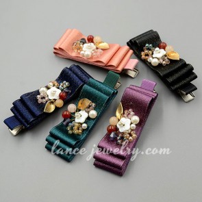 Special leaf & flower model decoration fabric hair clip