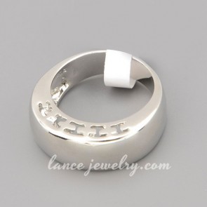 Simple ring with silver zinc alloy decorated 