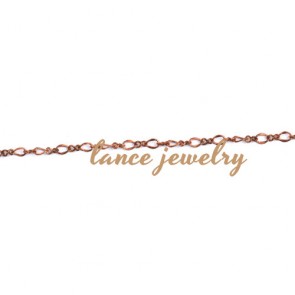 8245 1:1 KY/CP copper chain,white and gold